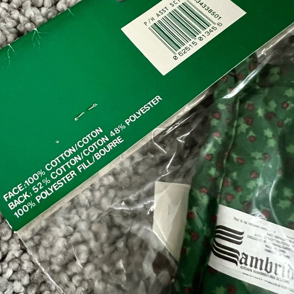 Two Fabric Potholders Christmas Homespun Look Dinner Table Trivet Kitchen Decor - Picture 10 of 10